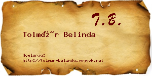 Tolmár Belinda névjegykártya